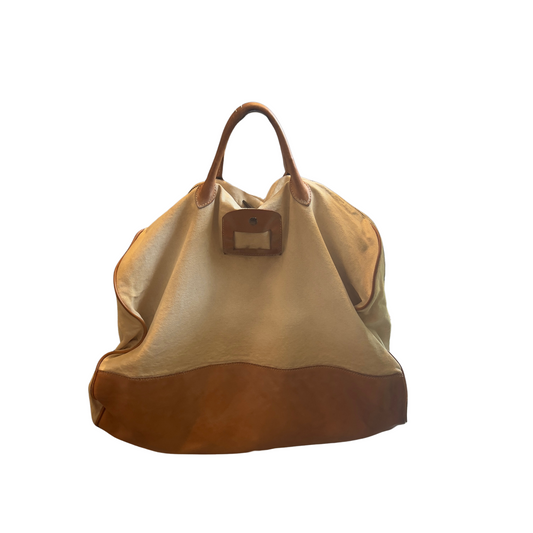 Monzeglio Weekender Canvas Bag Light Grey