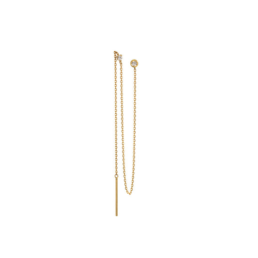 2 Diamond Chain Single Earring