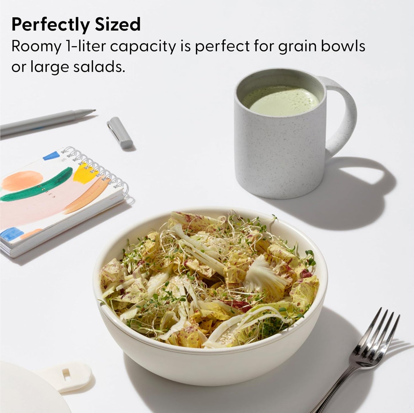 Portable Ceramic Lunch Bowl Slate