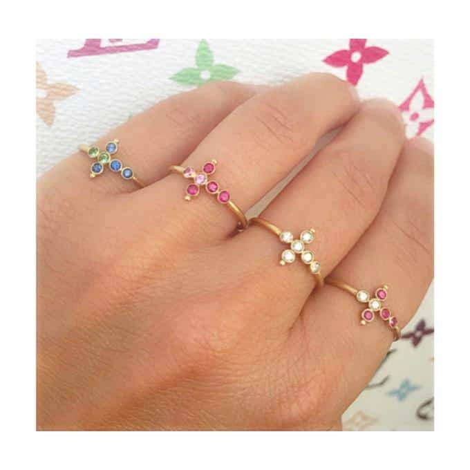 Petit AA Pink Sapphires and Rubies Ring