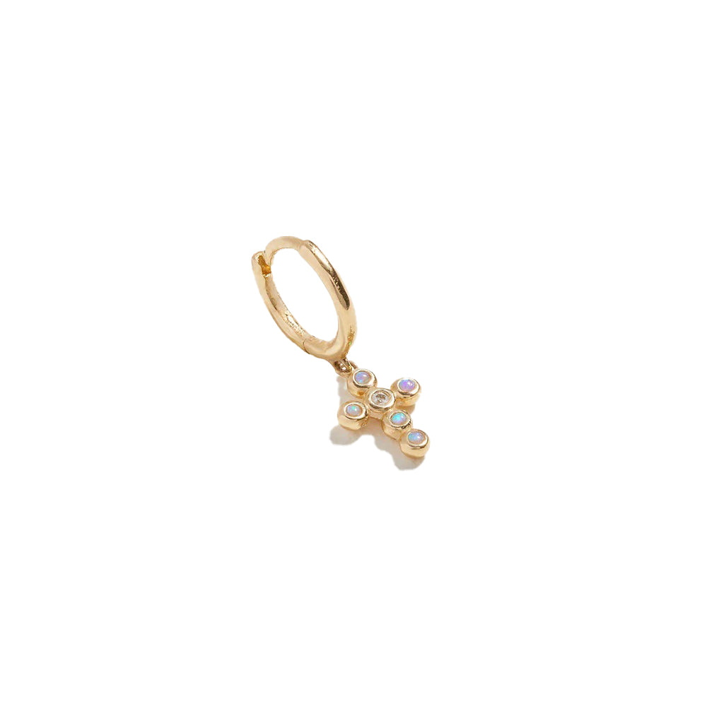 Cross Huggie Single Earring