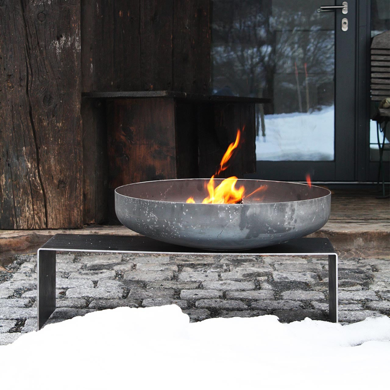 Fire Bowl with Bench Set