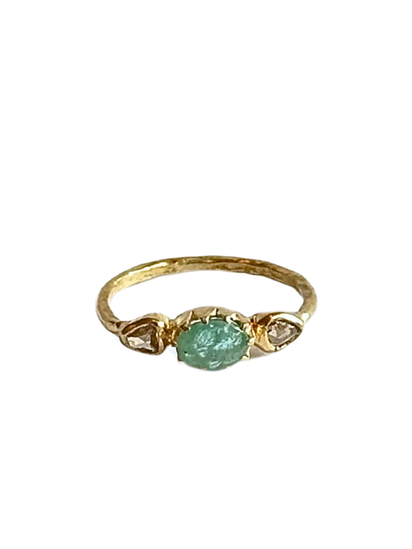 Diamond & Emerald Louise Ring