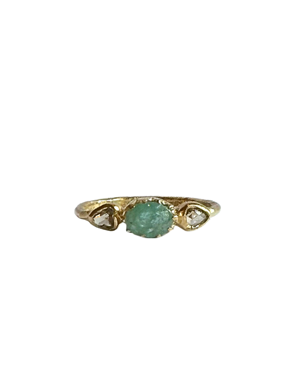 Diamond & Emerald Louise Ring