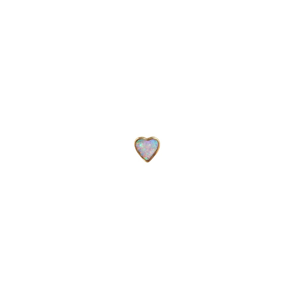 Bezel Heart Stud