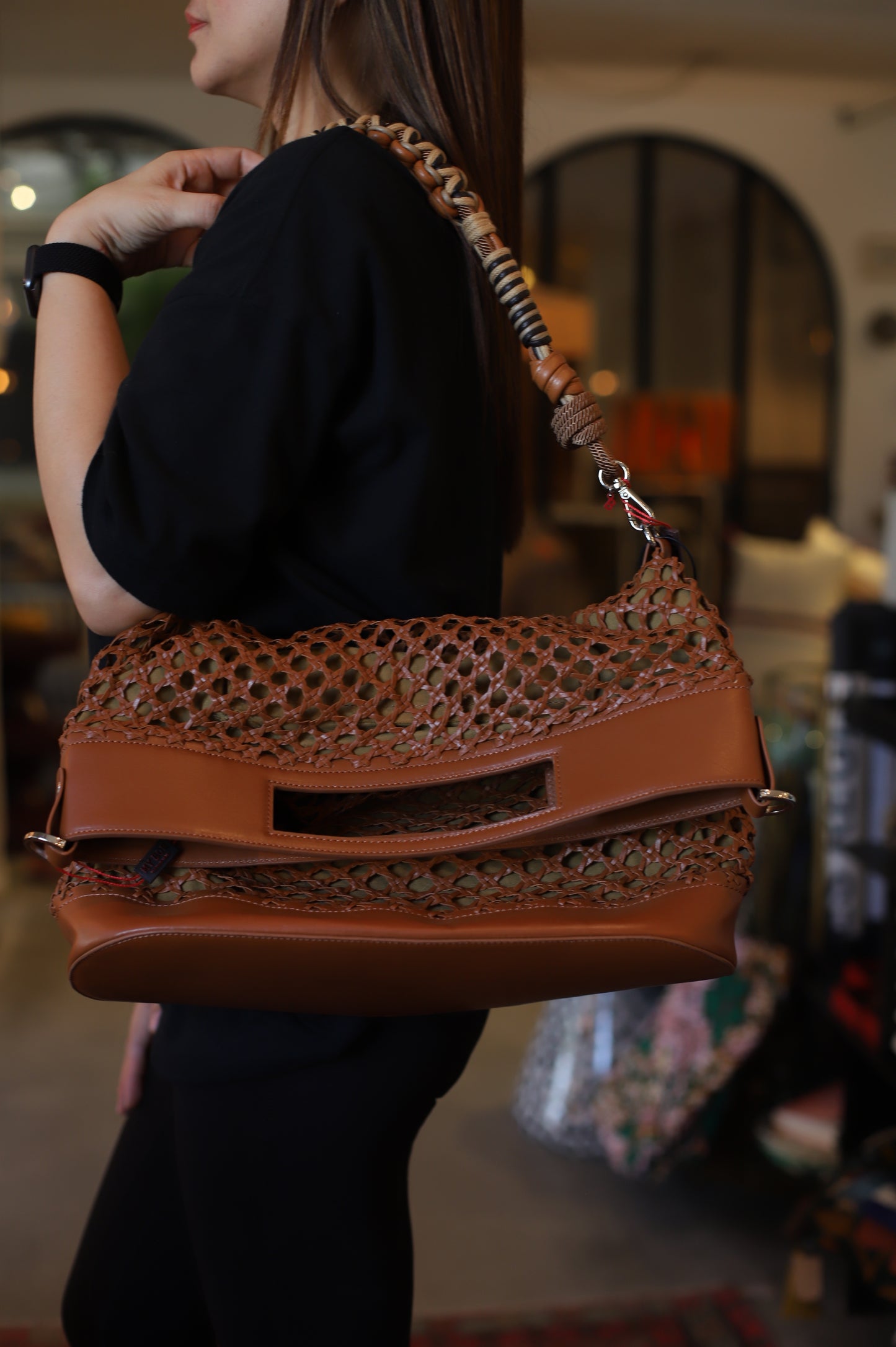 Colin Leather Bag Cognac