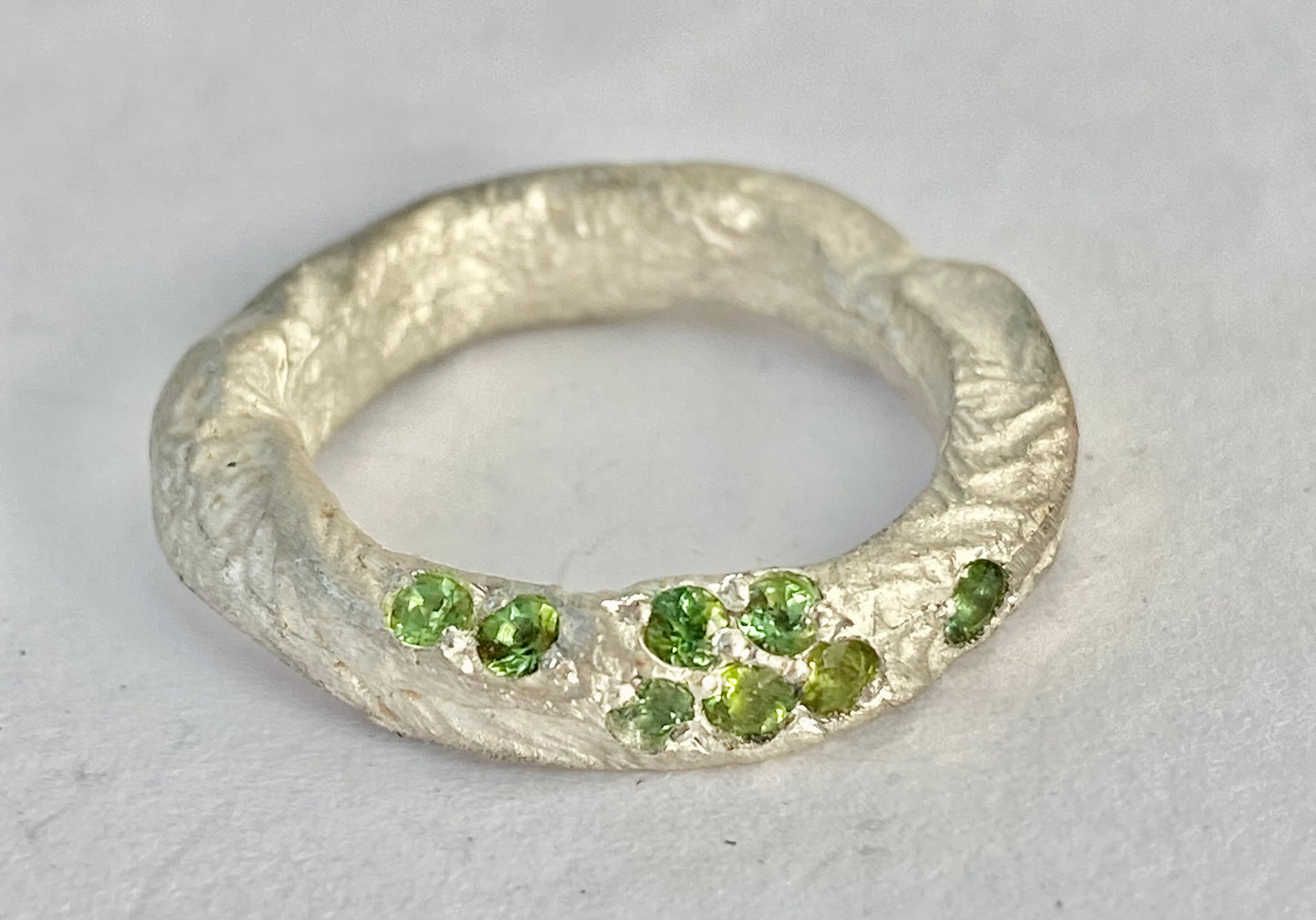 Silver Ring Green Tourmaline