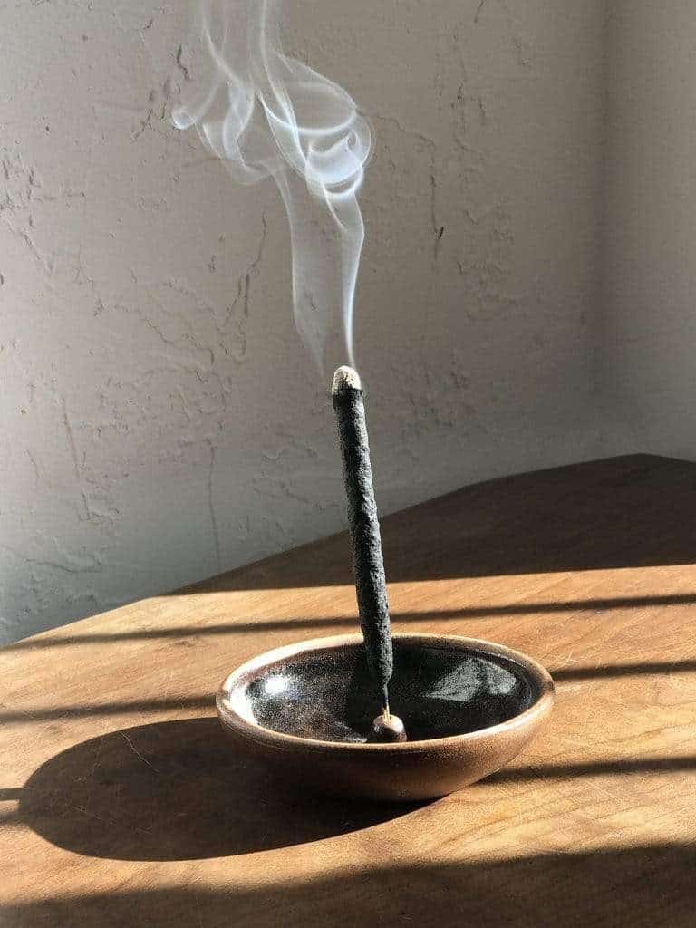 Black Stoneware Woodfired Holder