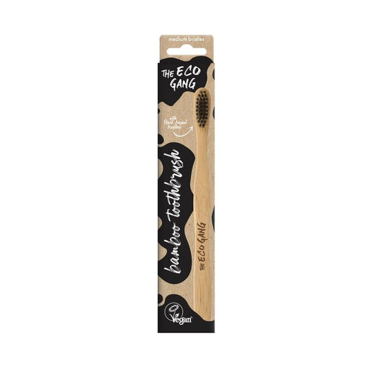 Medium Bamboo Toothbrush Black