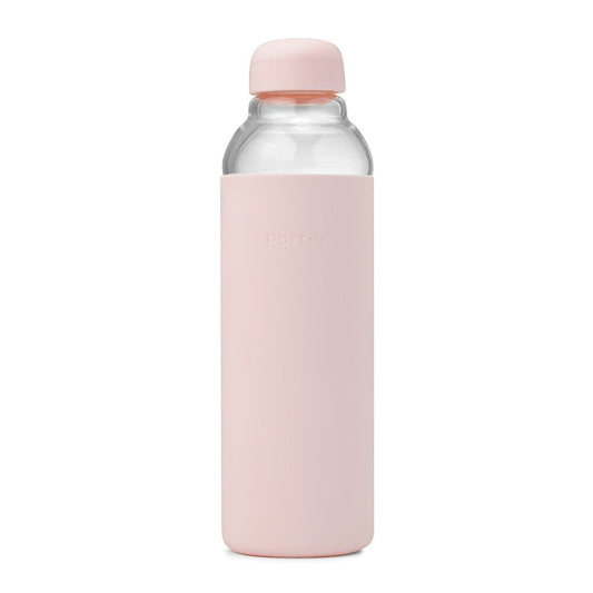 Portable Glass Water Bottle Blush