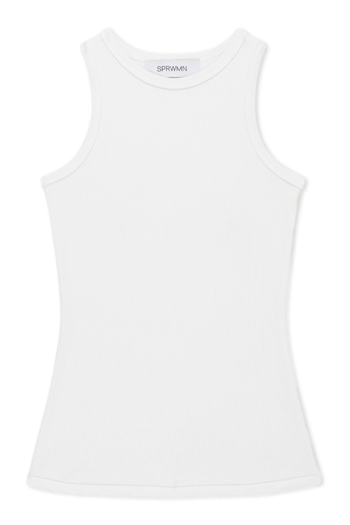 White Racer Tank