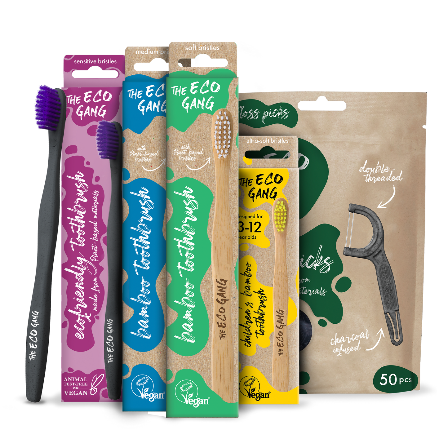 Sensitive Bamboo Toothbrush Green