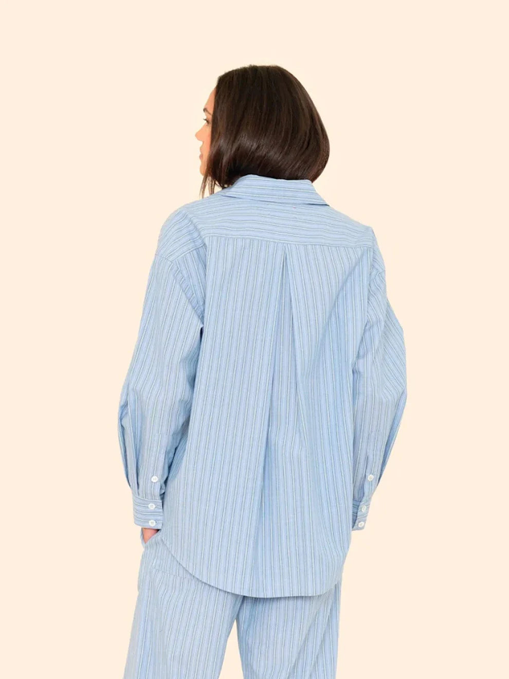 Chambray Teal Stripe Hayven Shirt