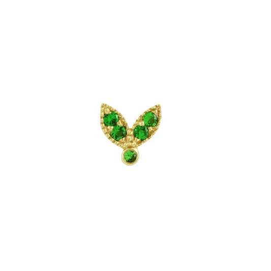 Emerald Bunny Ear Earring