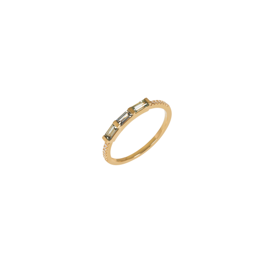 3 Khaki Sapphire & Diamonds Band