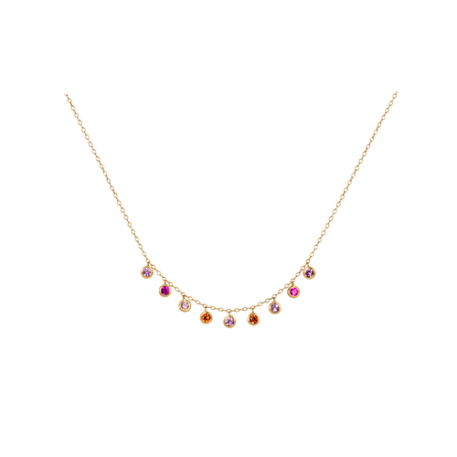 Multi Drop Heart Necklace