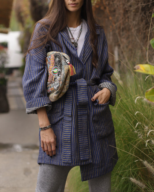 Middle Coat - South Royal Stripes