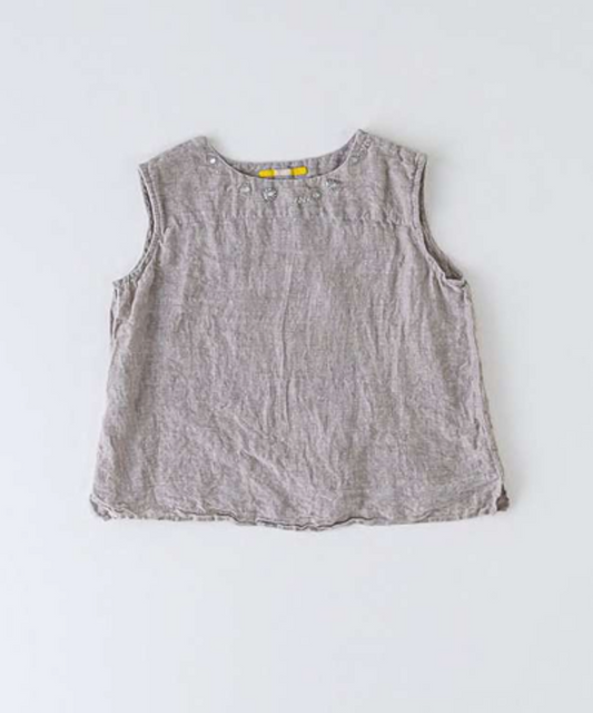 Sleeveless Blouse with Mirror Detail