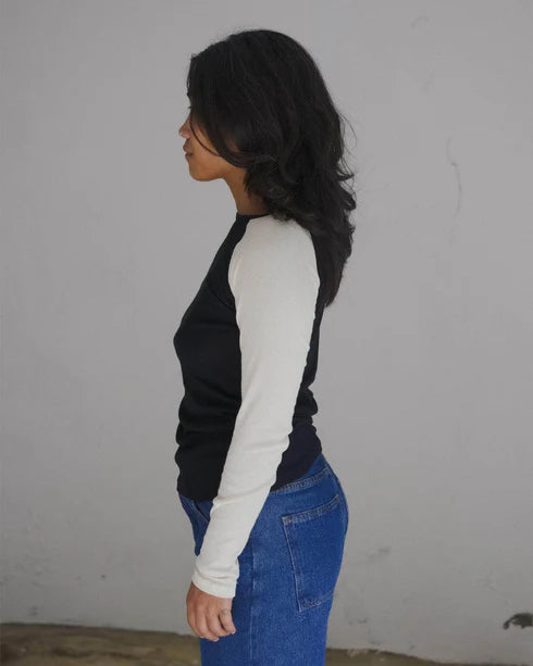 Gene Longsleeve Shirt Off white/Black