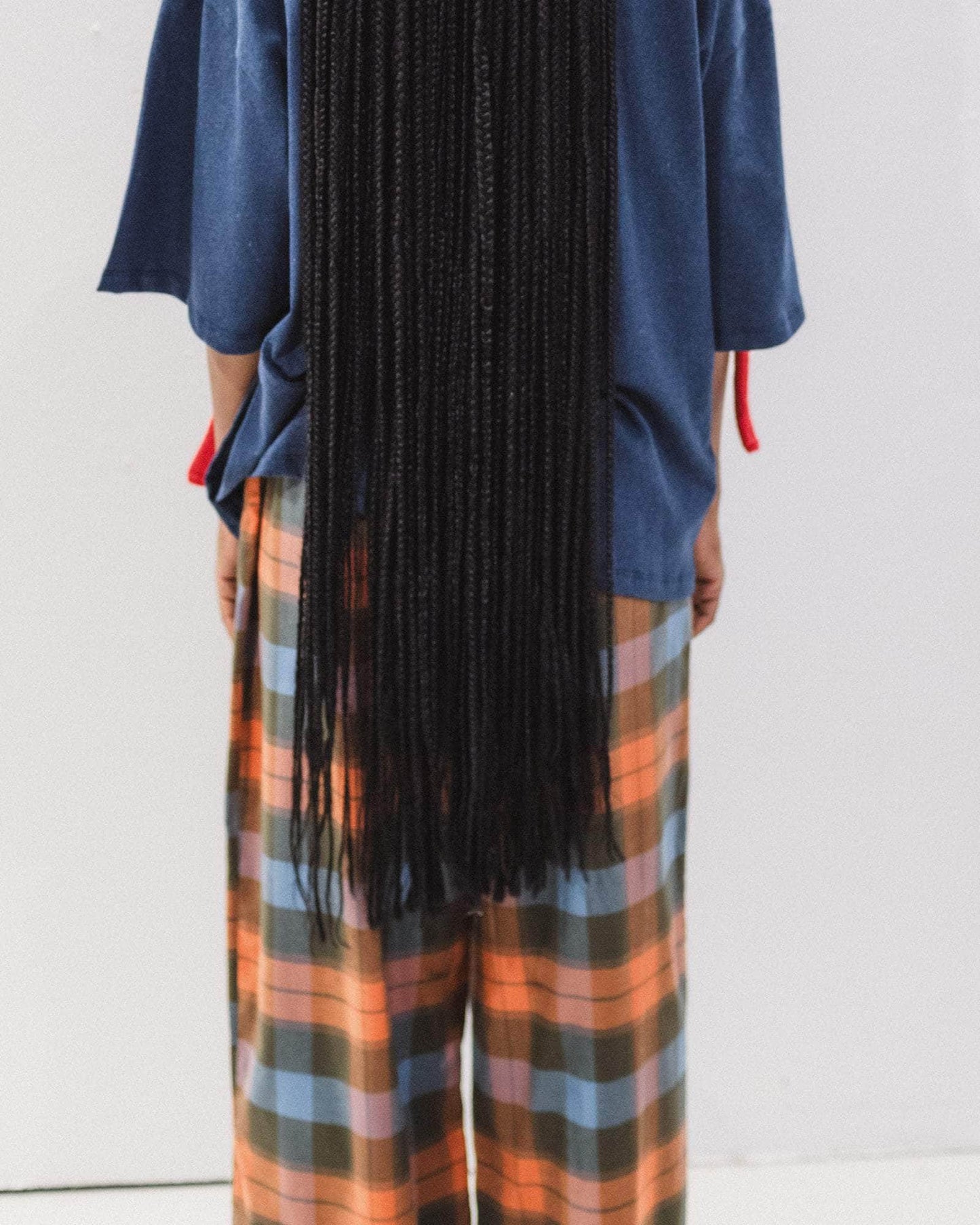 Claude Cotton Pants Frame Plaid