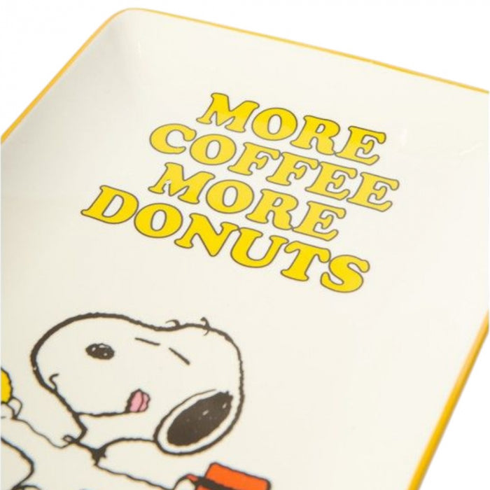 Snoopy “More Coffe More Donuts” Ceramic Tray