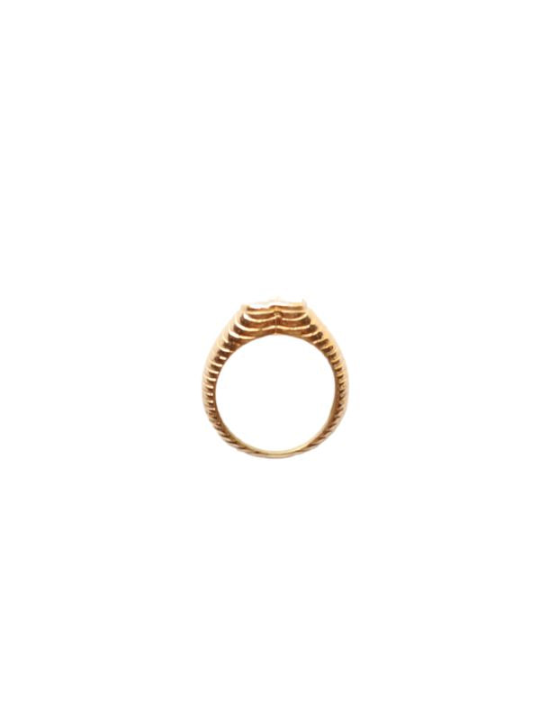 Opalite Heart Ring Gold Plated