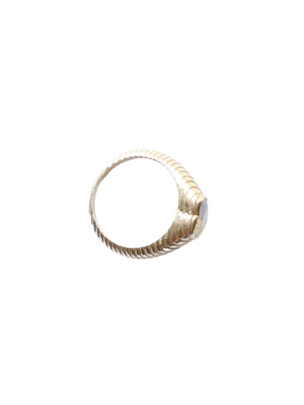 Opalite Heart Ring Silver