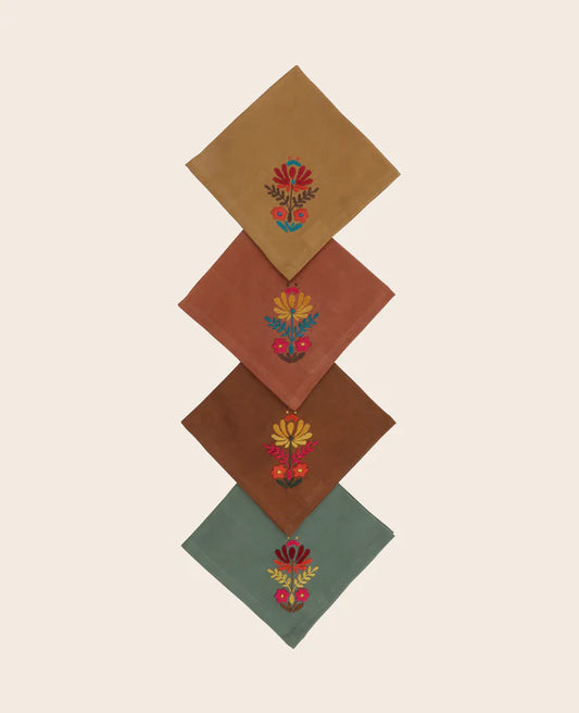 Rosaly Embroidered Napkins - Set of 4