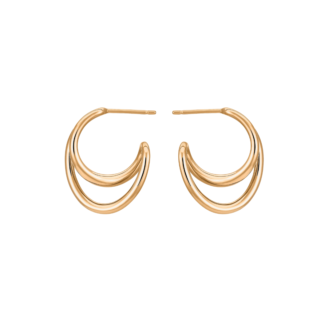 Mini Initial Hoop Earring - Main Image