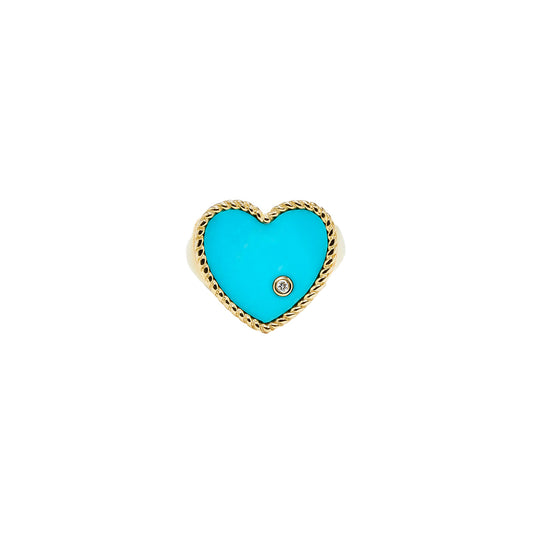 Turquoise Heart Ring