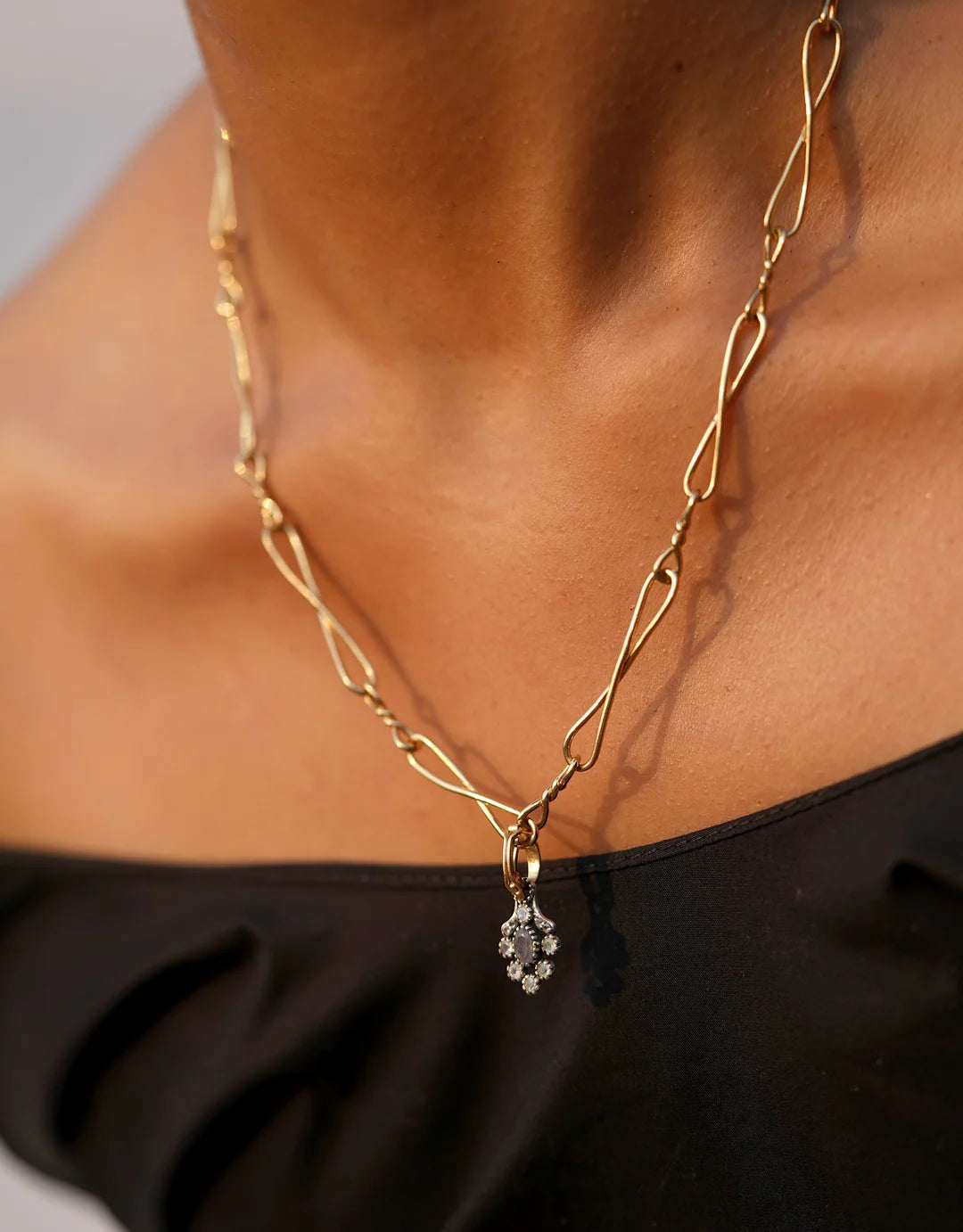 Diana Moonstone & Labradorite Charm