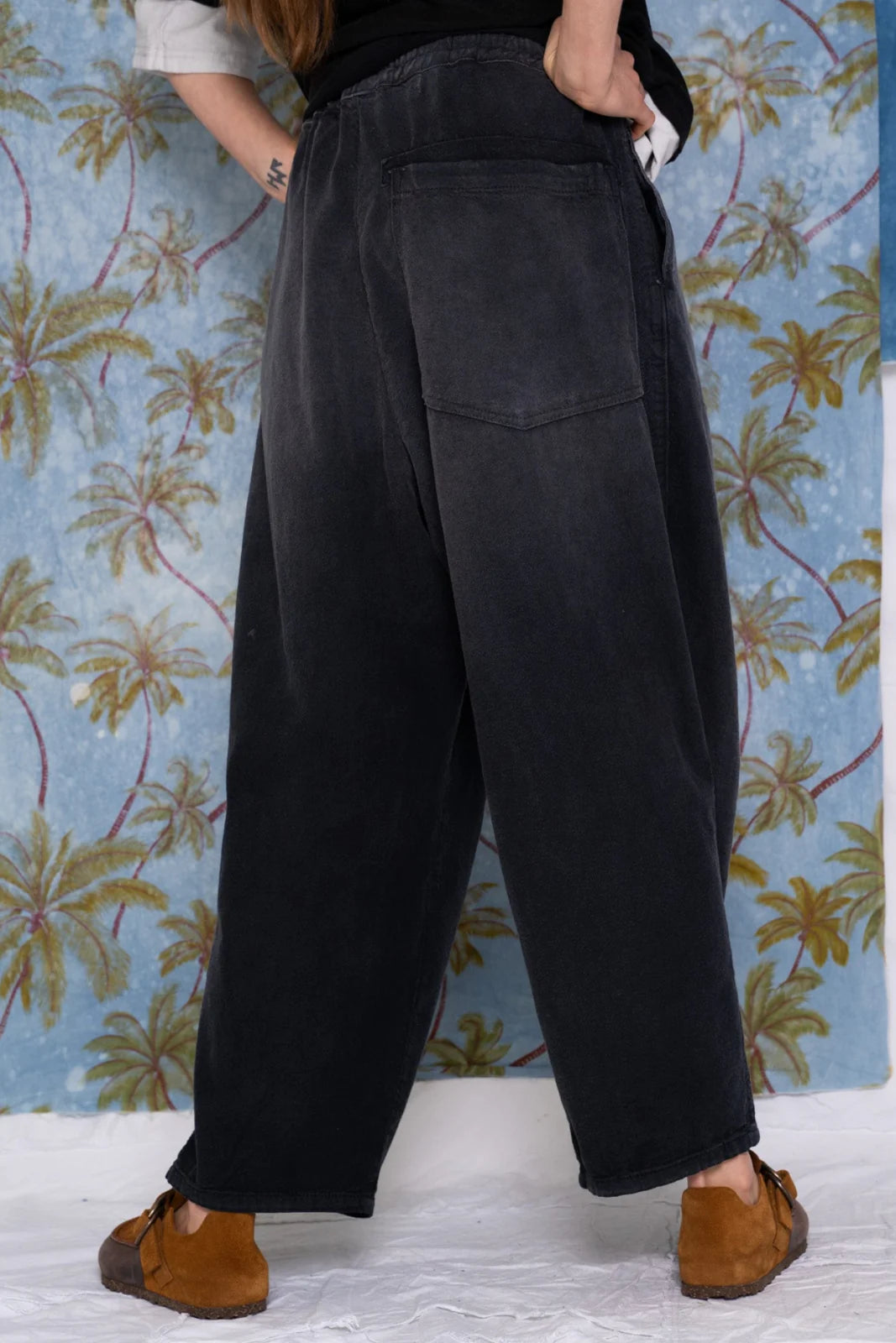 Kyoto Cotton/Linen Pants Smoke Black