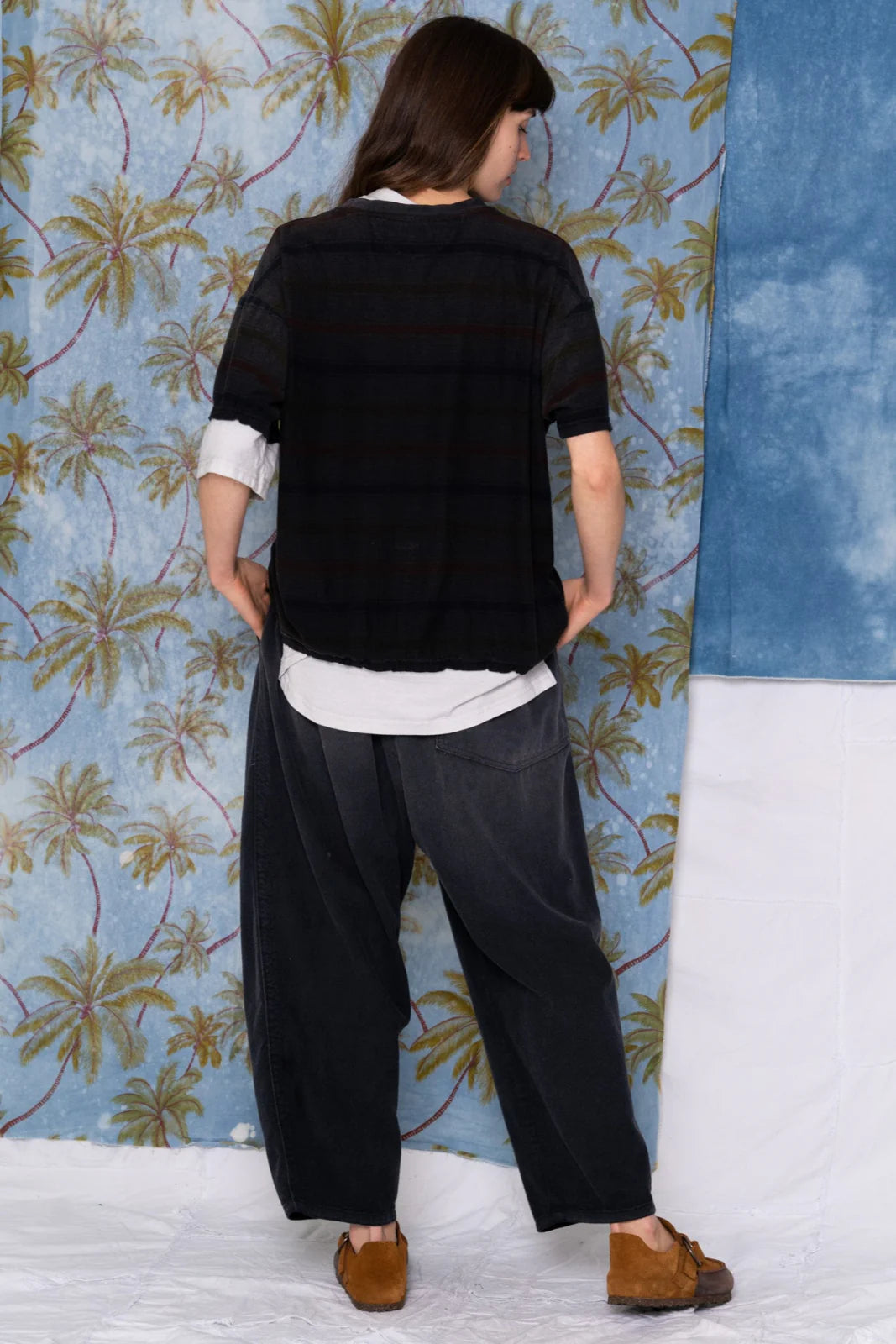 Kyoto Cotton/Linen Pants Smoke Black