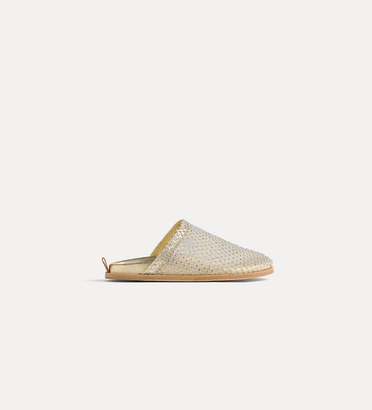 Blackless Slipper with Diamond Details