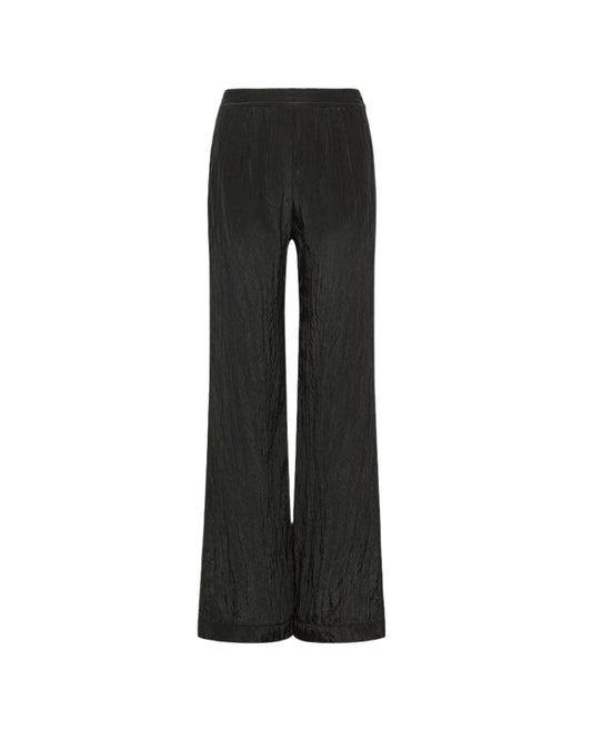 Flared Satin Trousers Black