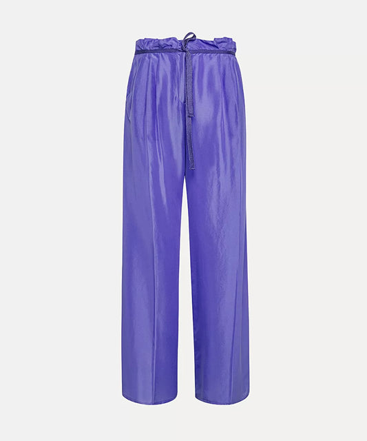 Palazzo Pants in Habotai Silk - Lilac