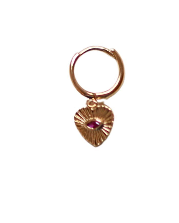 Pink Heart Single Earring