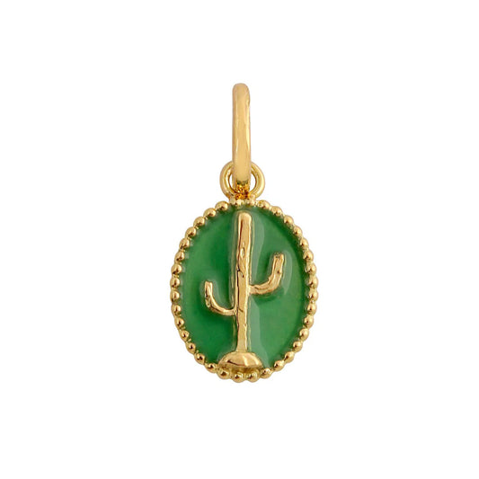 Cactus Green Resin Pendant