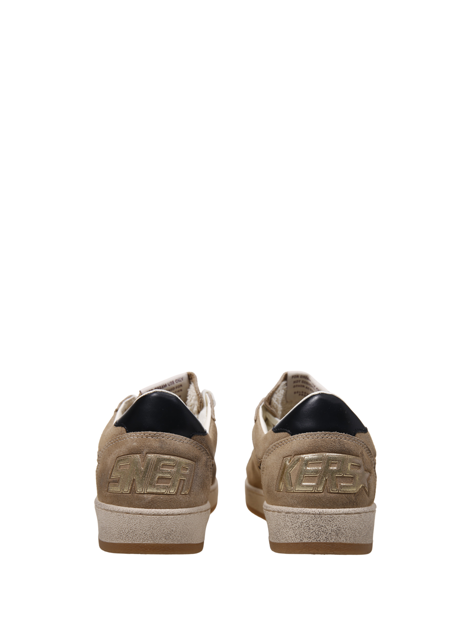Ball Star Suede Upper Toe Sneakers Beige/Black