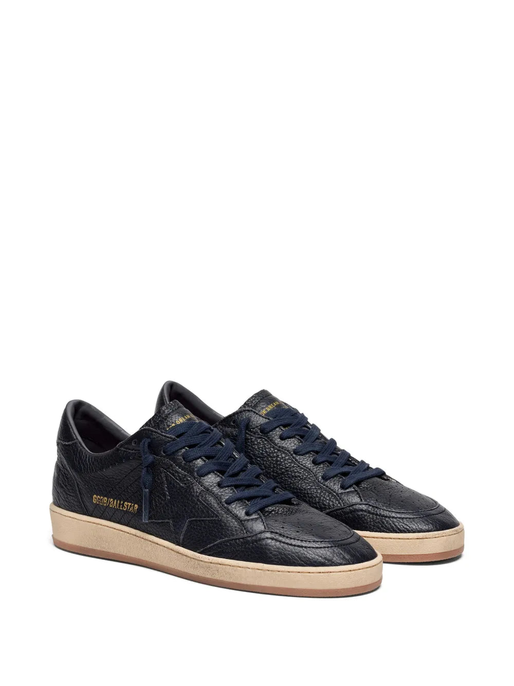 Ball Star Navy Leather Sneakers
