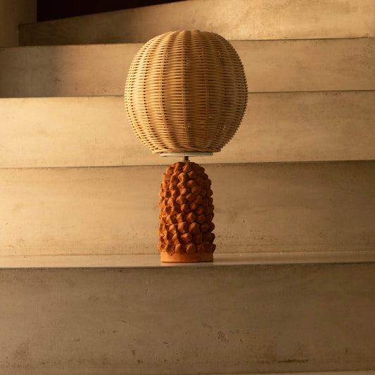Rose Table Lamp Terracotta/Natural