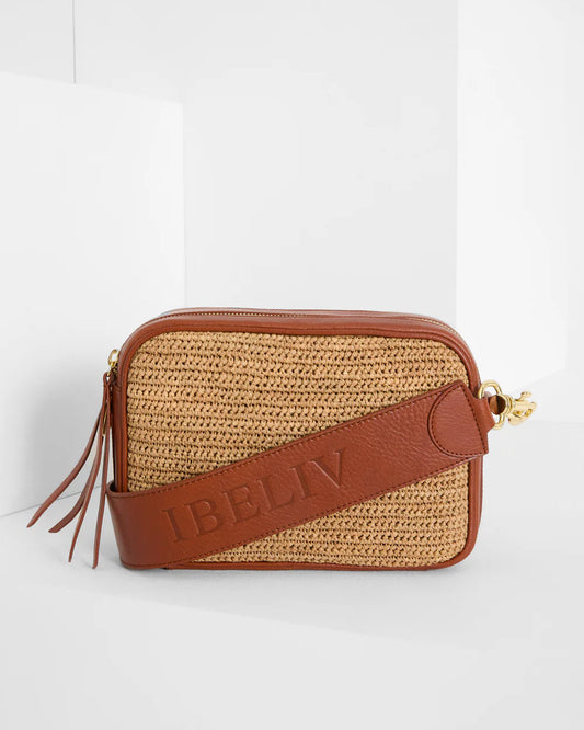 Alefa Raffia Camera Bag