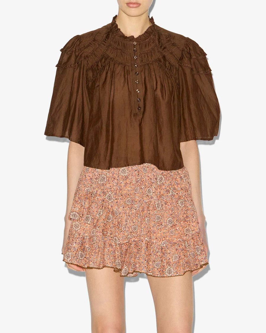 Carmen Top Dark Khaki
