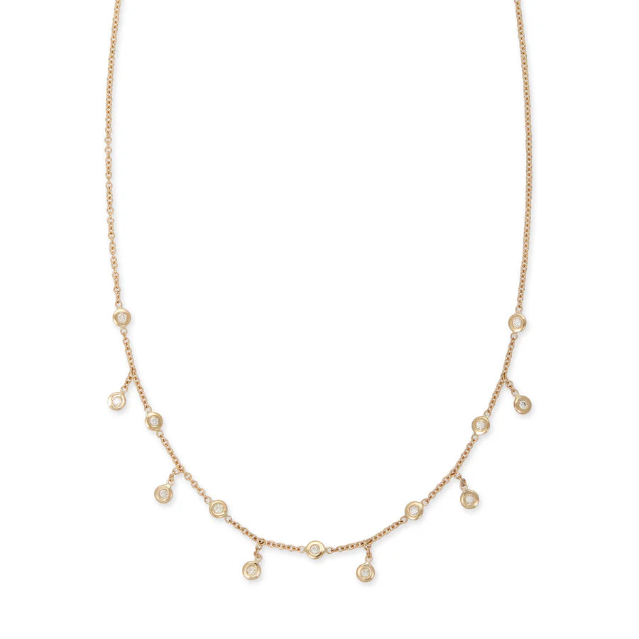 Spaced Out Diamond Half Shaker Necklace