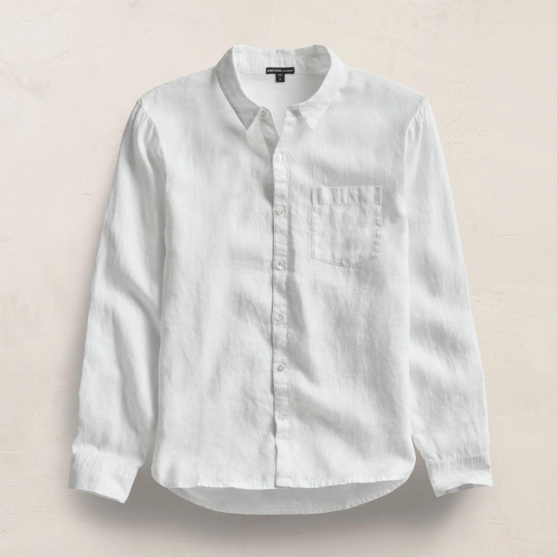 James Perse Classic Pocket Linen Shirt White – Comptoir 102