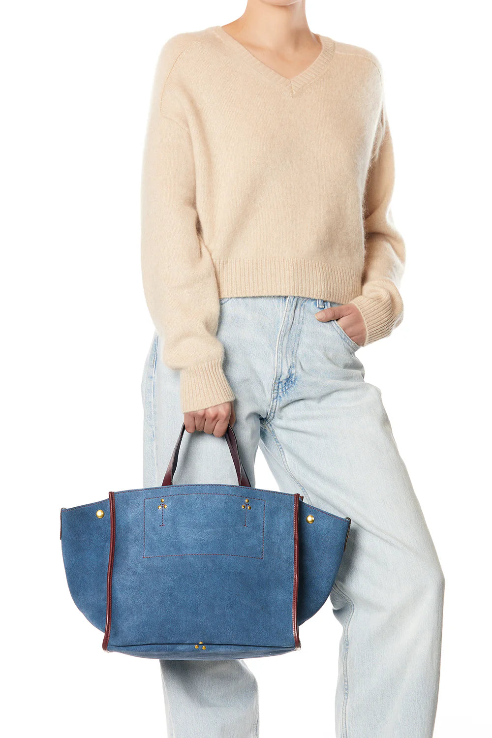 Léon Bag M Split Suede Jeans