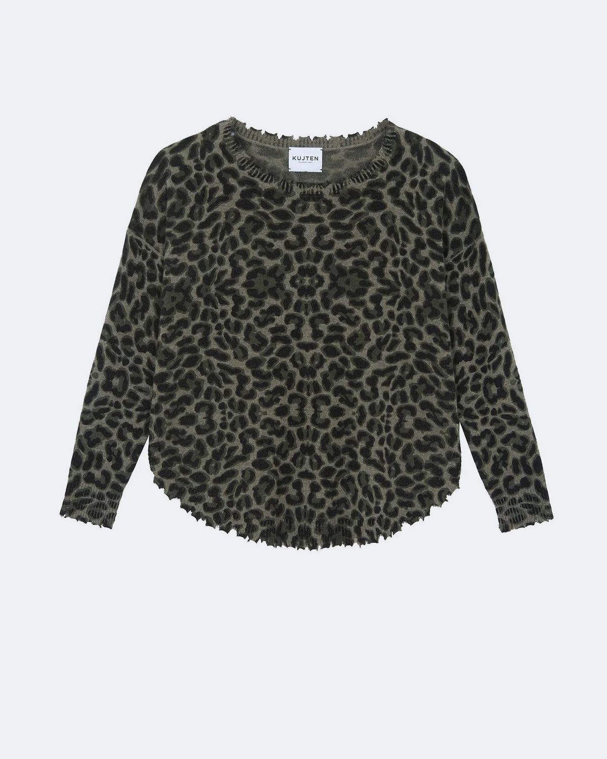 Mela Khaki Leopard Sweater