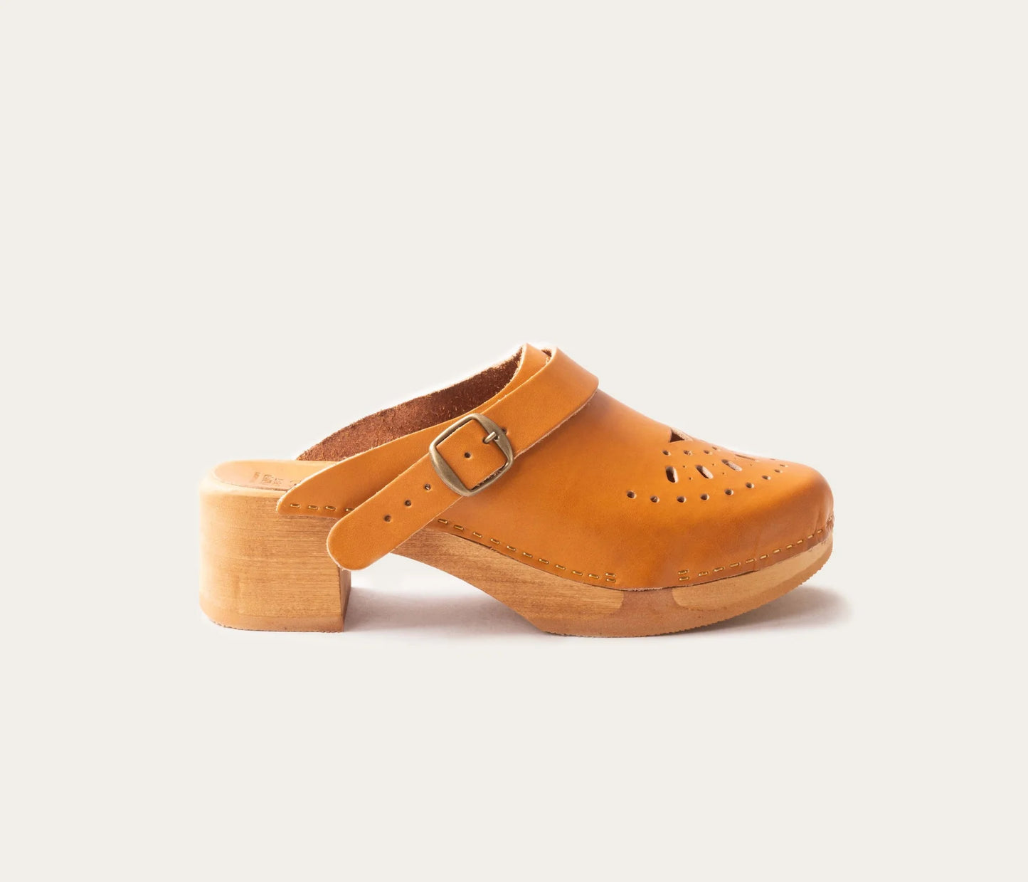 Natural Calf Leather Clogs