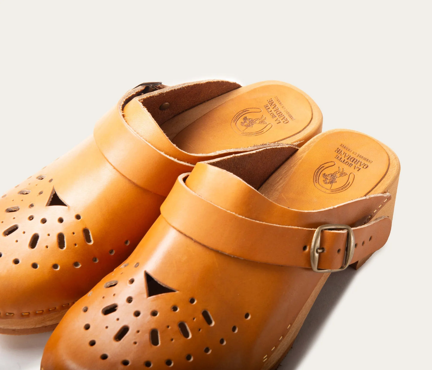 Natural Calf Leather Clogs