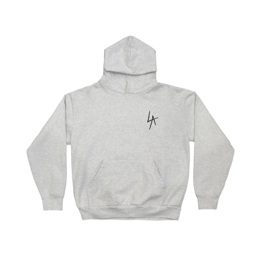 LA Slash Hooded Fleece Heather Grey